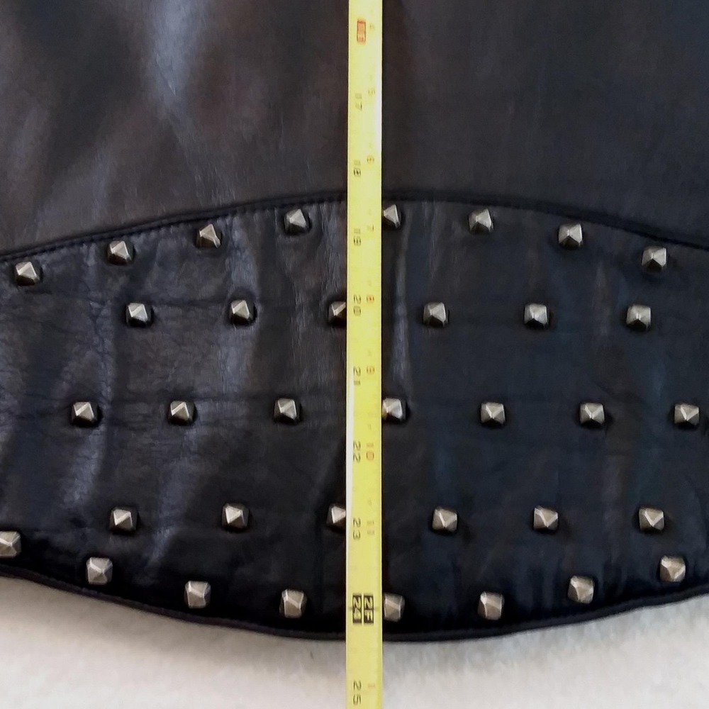 VTG Harley Davidson Womens L Leather Wing Motorcycle Jacket Studded Black Biker - Picture 11 of 16